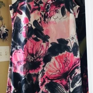 Beautiful Pink & Black Floral Dress